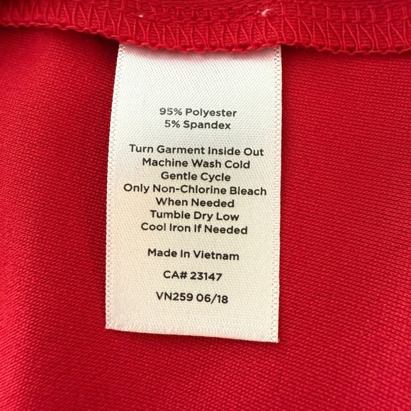 TALBOTS Red Holiday Long Sleeve Blouse Women MP Medium Petite - Picture 4 of 5